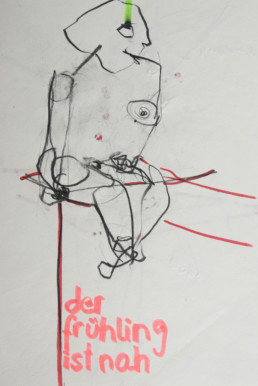 Bleistift, Filzstift auf Papier