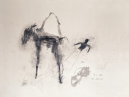 Fusain sur page de carnet, 2000