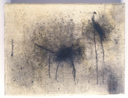 Charbon, fusain et laquesur toile de lin, 1999